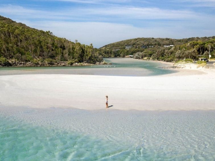 The mouth of Korogoro Creek in Hat Head