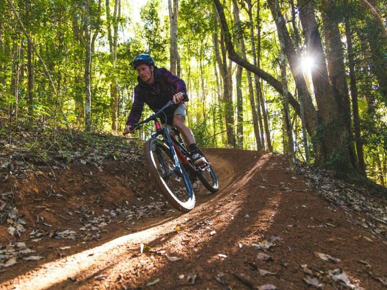 The facility located at Uki in the Tweed Valley has 6.4km of trails including 8 mountain bike trails