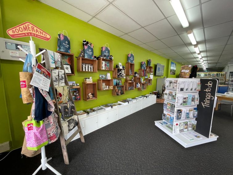 Inside the Gloucester Visitor Centre