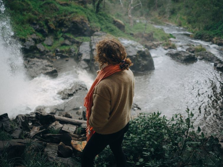 Women at Paddy's River Falls in the Snowy Valleys