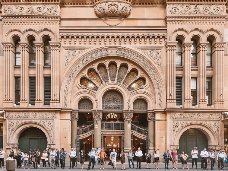 Queen Victoria Building outside view from York Street