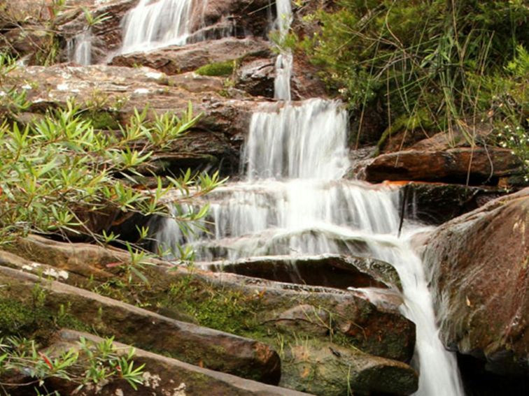 Waterfall down to Emerald Pool. Photo: John Yurasek &copy; DPIE