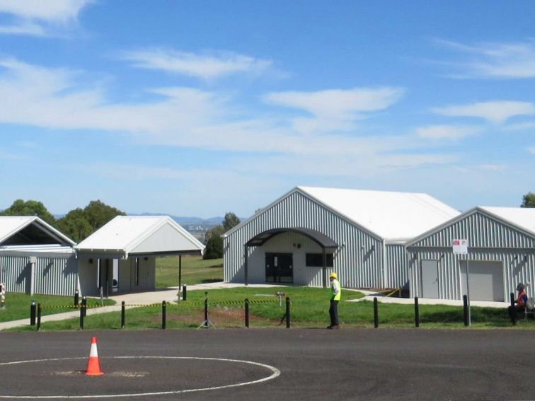 Hewitt Observatory with roof open ready for installation of the 8 tonne Hewitt Astro-Camera.