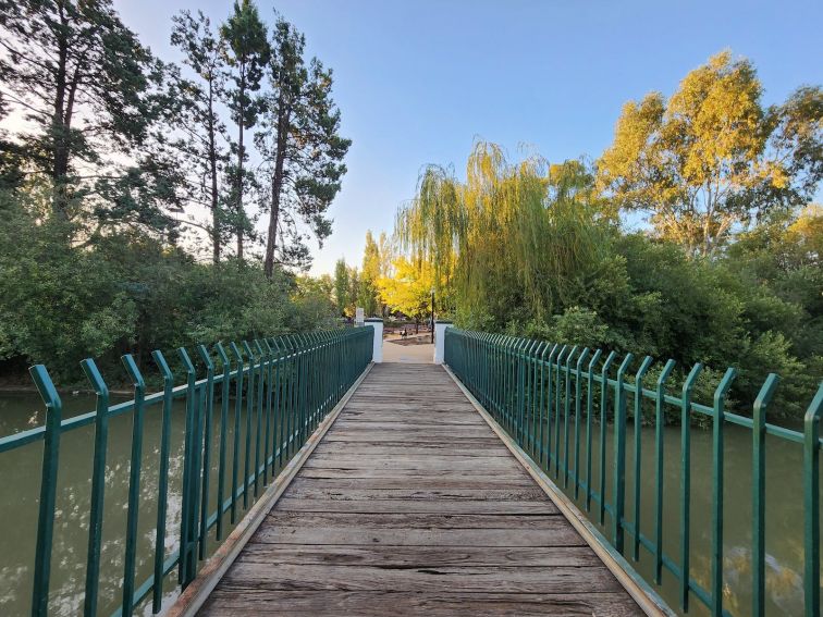 Burley Griffin Community Gardens bridge linking to City Park