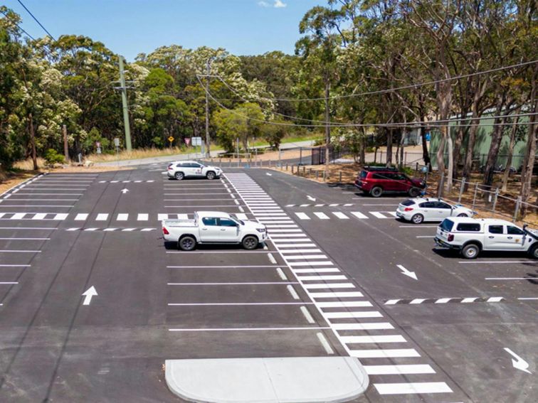 Accessible parking and upgraded car park, Glenrock State Conservation Area. Photo: John Spencer,