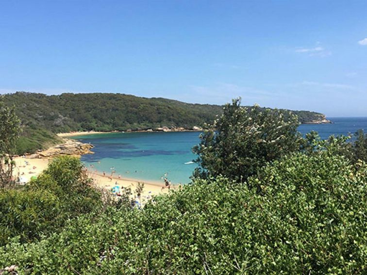 Views of Little Congwong Beach from Henry Head walking track. Photo: Natasha Webb &copy; OEH