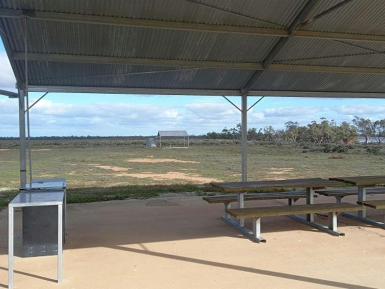 Covered picnic table and barbecue area, Kalyarr National Park. Photo: Mitchell Fosdick &copy; DPE