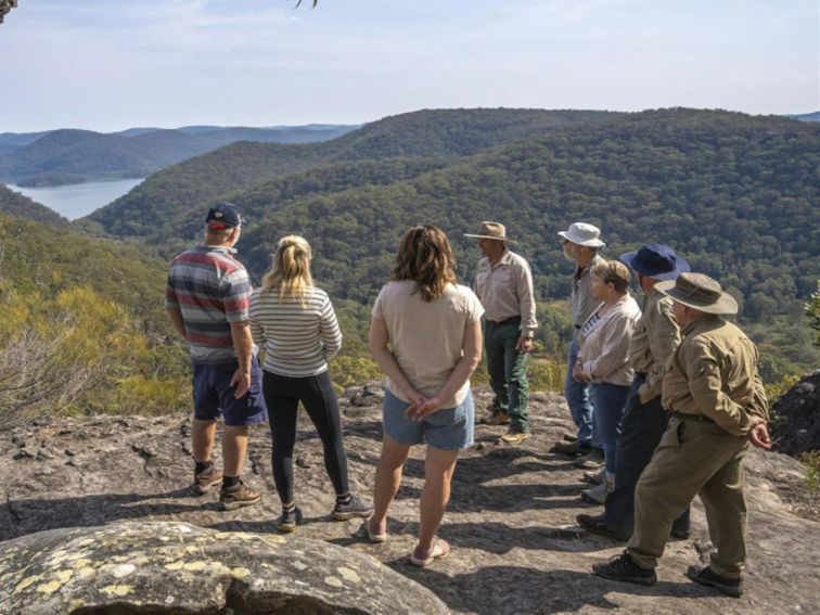 People on a Discovery tour, Muogamarra Nature Reserve. Photo: John Spencer &copy; DCCEEW