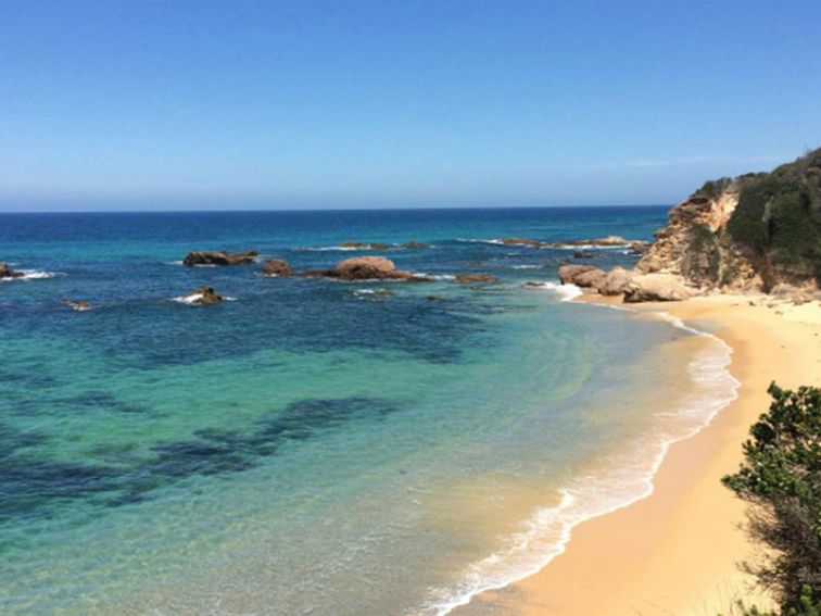 Beach views from Mystery Bay lookout, near Narooma in Eurobodalla National Park. Photo: Elinor