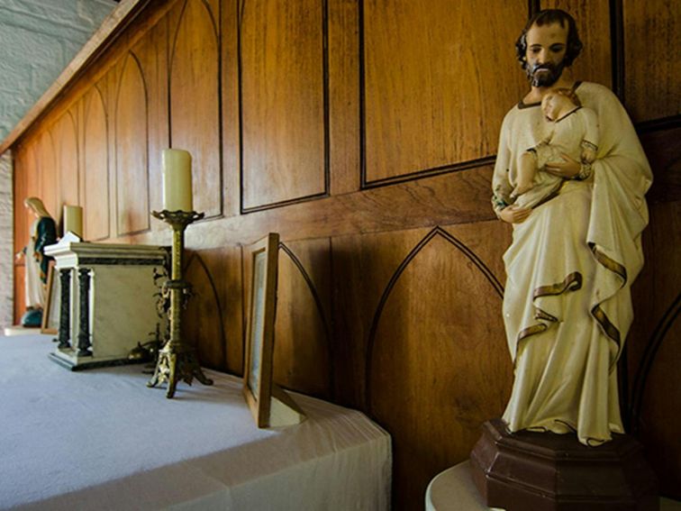 St Bernards Church statue, Hartley Historic Site. Photo: John Spencer