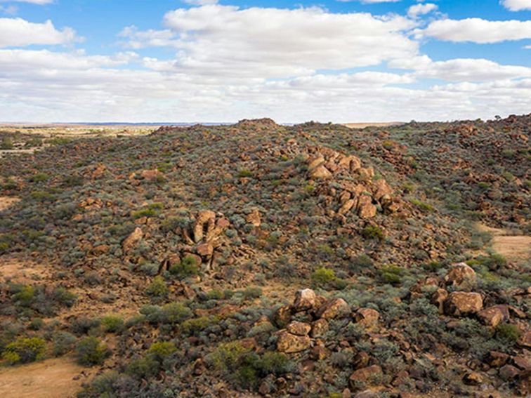 Aerial of The Granites walking track in Sturt National Park. Photo: John Spencer &copy; OEH