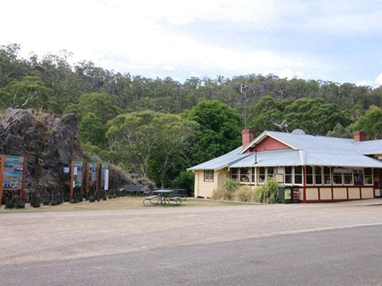 Yarrangobilly Caves visitor centre, Kosciuszko National Park. Photo: Elinor Sheargold &copy; OEH