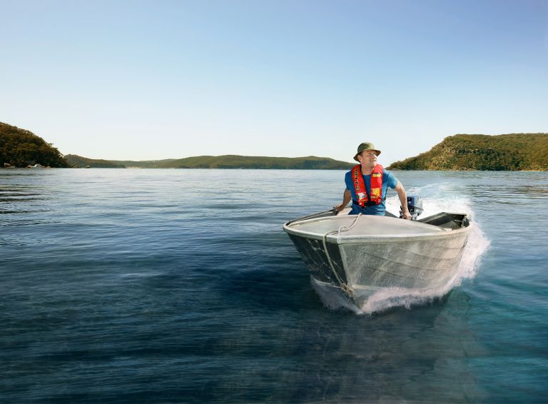 Man on a boat