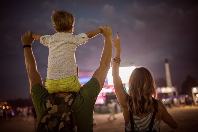 Family at an outdoor event