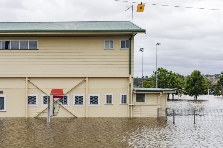 Flooded sports club 