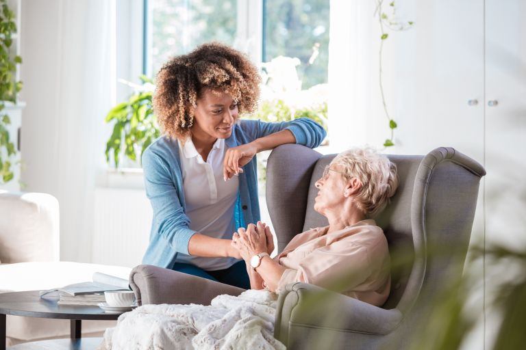 A patient and their carer