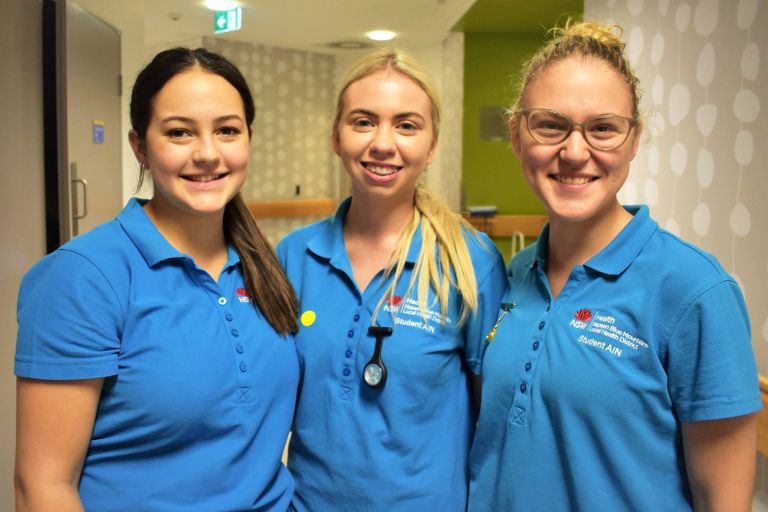 Three nurses in uniform