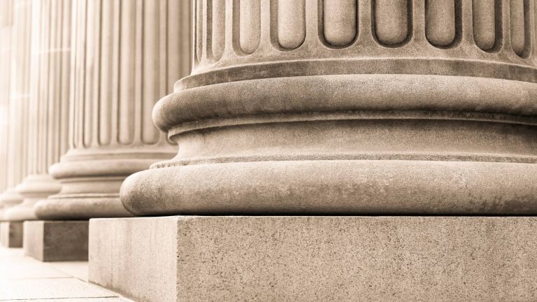 Columns of a court building to symbolise legislation changes