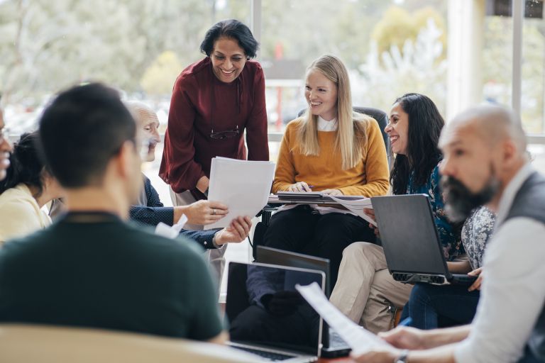 Image of a diverse group of people in a meeting