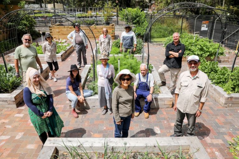 group of volunteers at Fairfield community nursery