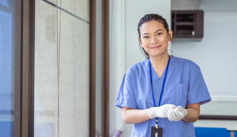 A nurse working in a hospital