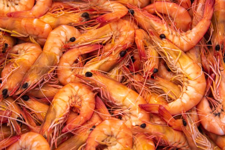 Image of cooked prawns