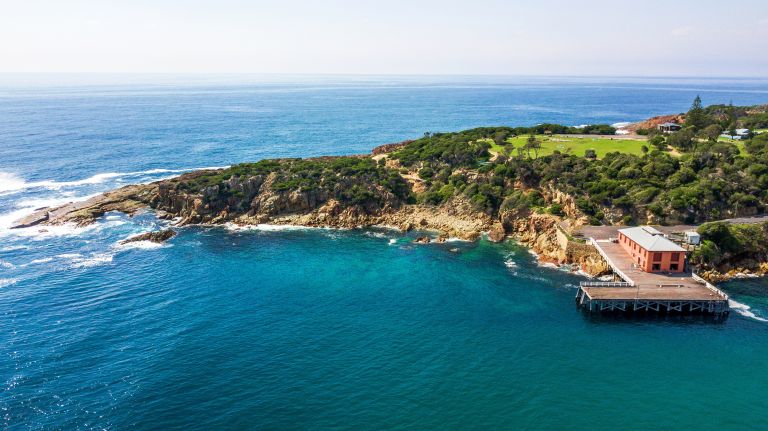 Aerial photo of the coast of Australia