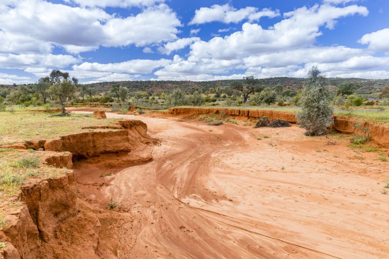 Dry river bed Mutawintji National Park NSW Australia