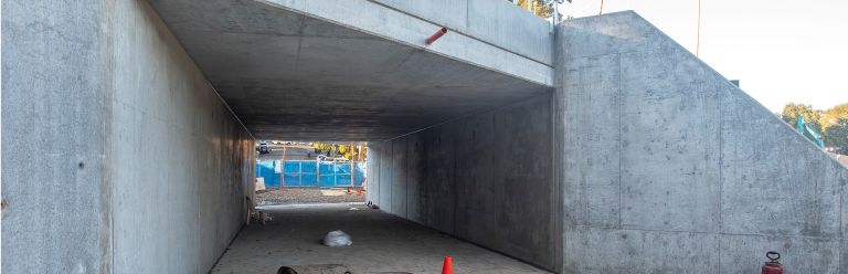 Parramatta Light Rail Stage 1 underpass.