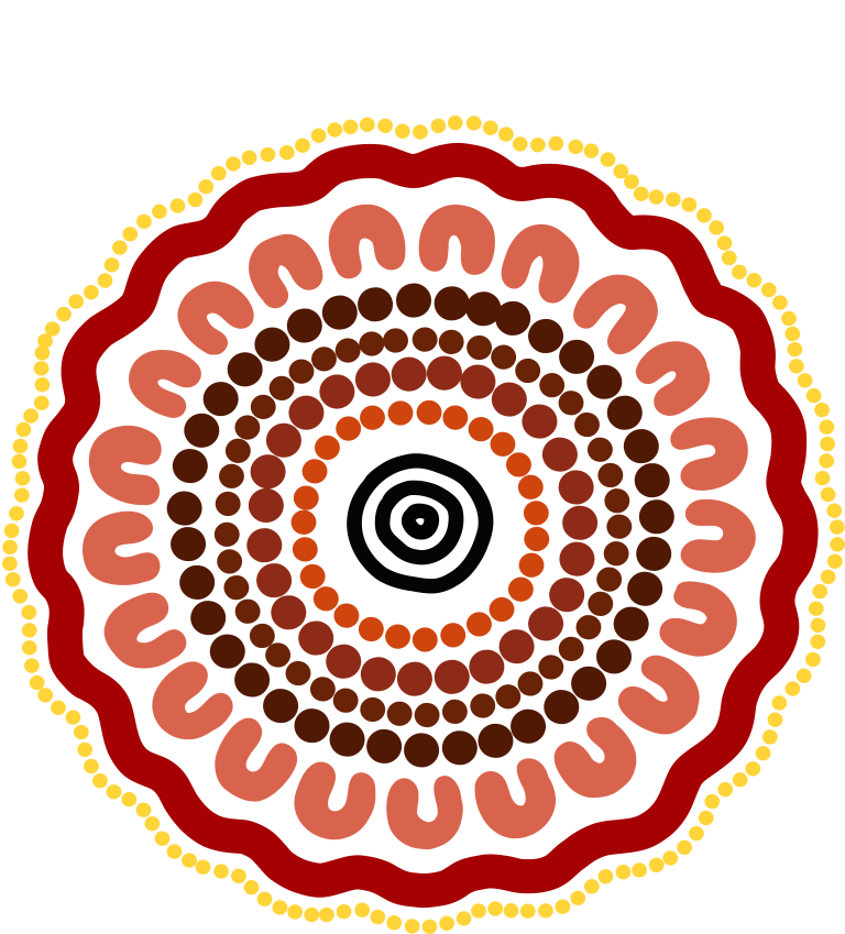 Circular Aboriginal artwork representing cultural heritage