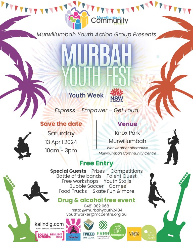 This is a poster for the 2024 MURBAH Youth Fest