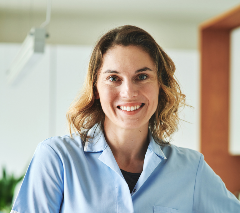 A smiling nurse 