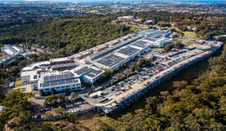 Solar panels on John Hunter New England Hospital 