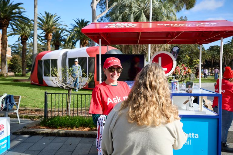 Parramatta Light Rail pop-up stall