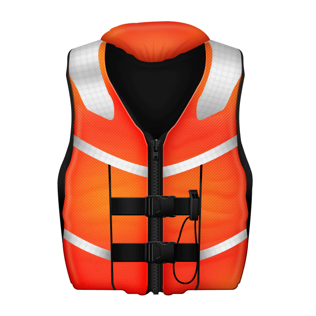 An example of the Foam power boating lifejacket level 100.