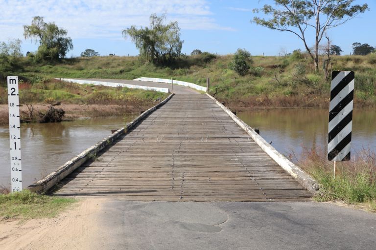 A photograph of the Melville Ford Bridge near Maitland in the Hunter Region of NSW.