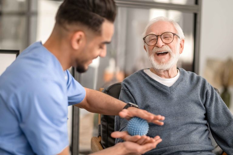 Nurse with an elderly patient 