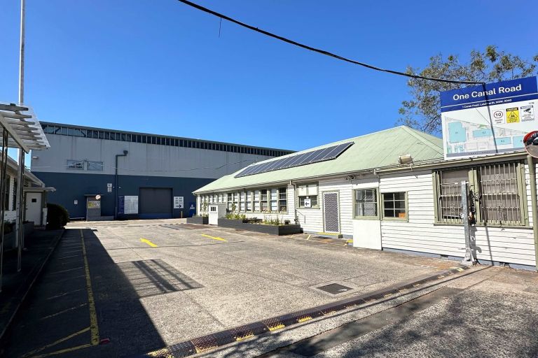 Entrance to the One Canal Road warehouse facility