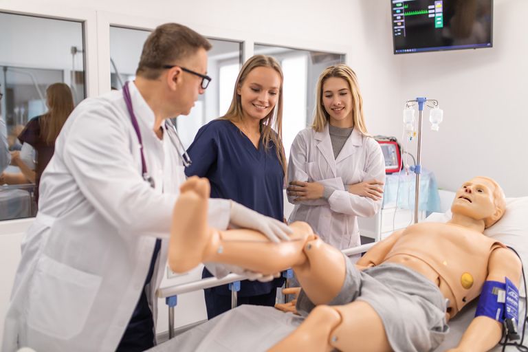 Doctors in training in a hospital