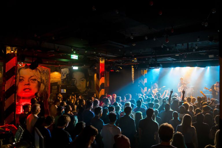 Patrons enjoying live music at the Oxford Art Factory, Darlinghurst