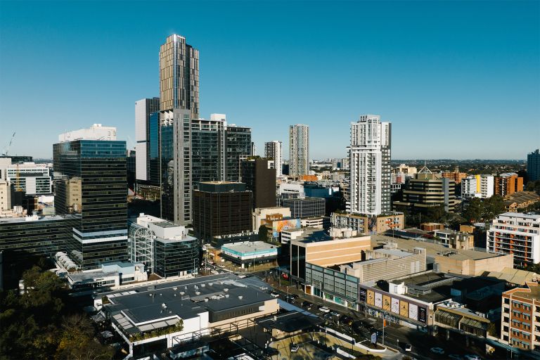 Skyline view over Parramatta CBD