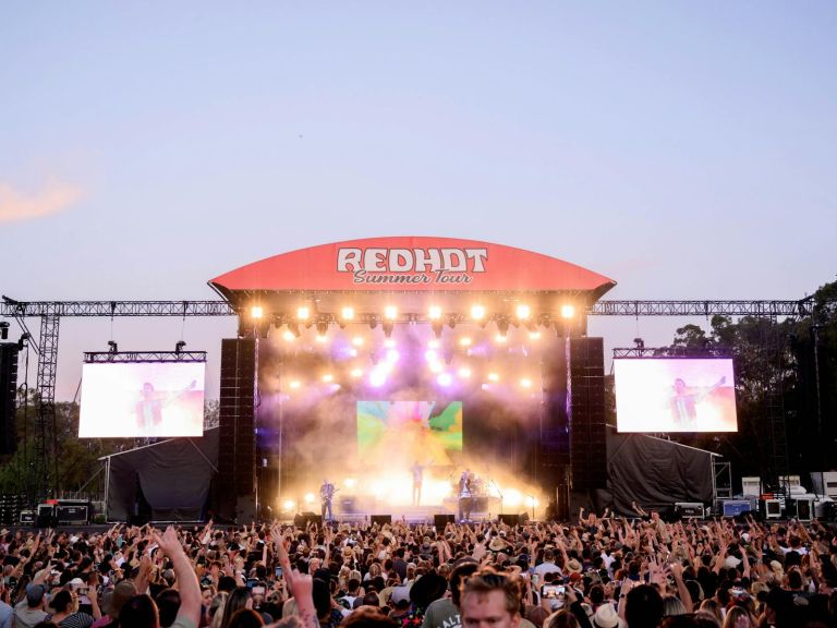 Red Hot Summer stage with crowd in the foreground