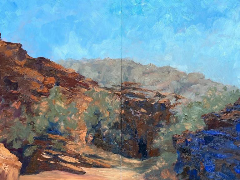 Painting from the East MacDonnell Ranges