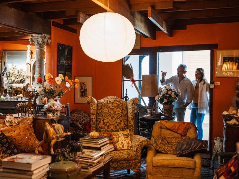 Visitors viewing the Margaret Olley home studio recreation