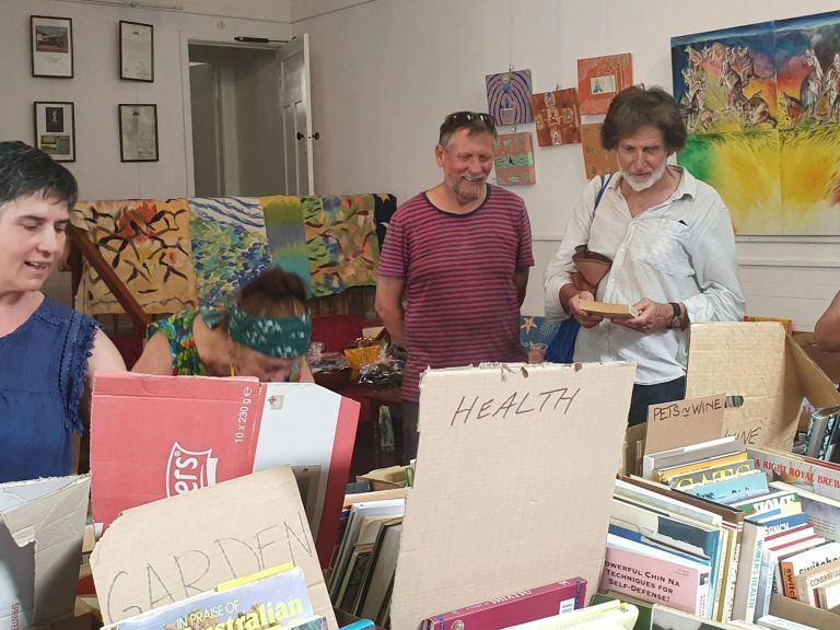 Locals enjoying the annual 2024 Bowra Book fair