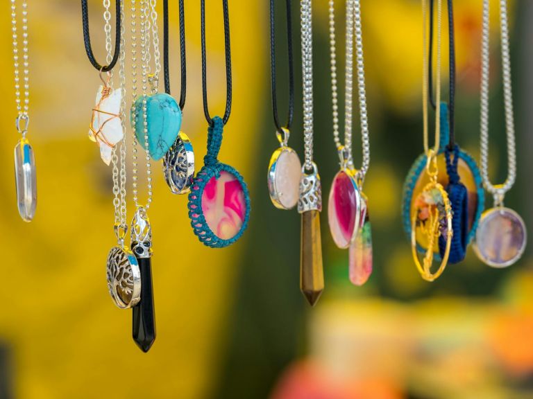 Hanging jewellery at Minerama