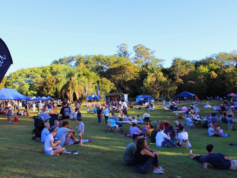 people at a food festival