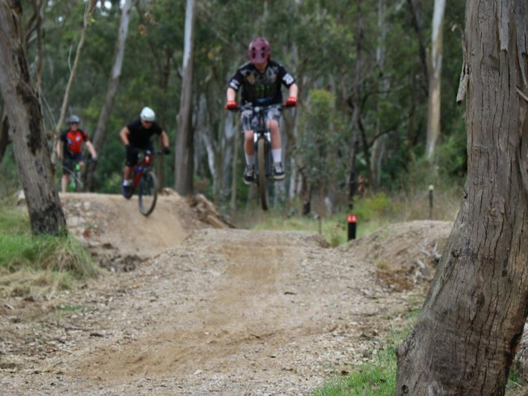 Mountain Bike Riders on th new Ingleburn Mountain Bike Trail