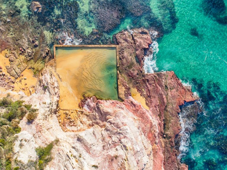 Aslings Beach Rock Pool, rock pool, rockpool, Sapphire Coast, Eden