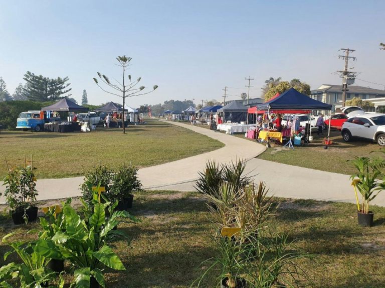 Markets set-up along the beachfront